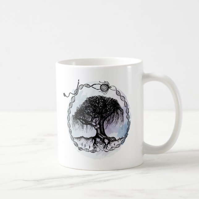 Pen and Ink Goddess Willow Tree Coffee Mug (Right)