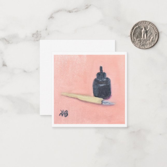 Pen and Ink Note Card (Front/Back In Situ)