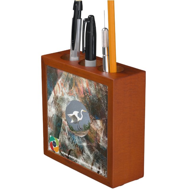 Pen and Pencil Holder Dream and Egret (In Situ)