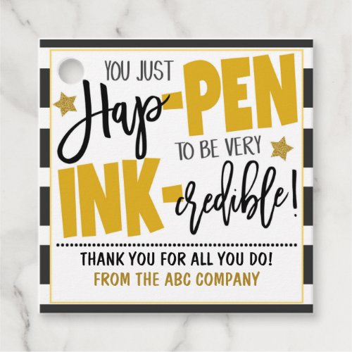 Pen Appreciation Thank You Gift Tags