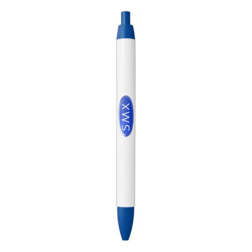 Pen _ Blue Initial Medallion