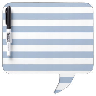 Pen Dry Erase Board Blue & White Stripe Horizontal