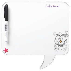 Pen Dry Erase Board Owls
