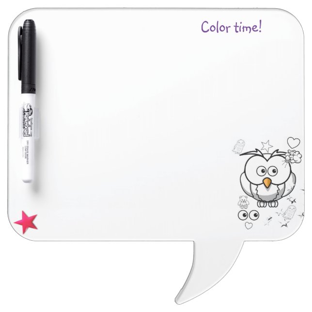 Pen Dry Erase Board Owls (Front)