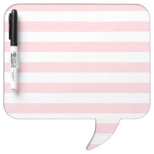 Pen Dry Erase Board Pink & White Stripe Horizontal