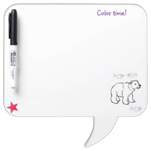 Pen Dry Erase Board Polar Bear