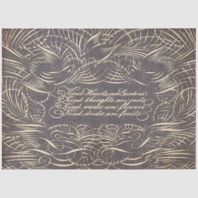 Pen Flourish Decoupage Paper (Front)
