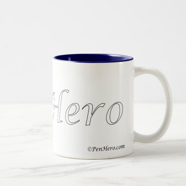 Pen Hero White Logo Mug (Right)