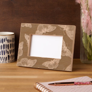 Pen & Ink Butterfly Pattern Engraved Frames