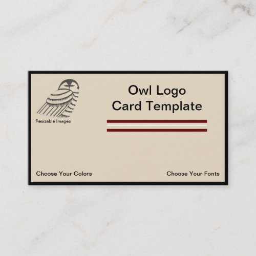 Pen Ink Owl logo business card