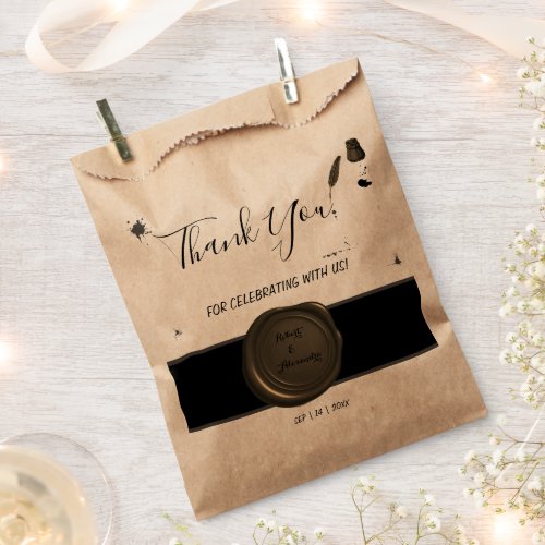 Pen  Inkwell Thank You for Coming Wedding Favor Bag