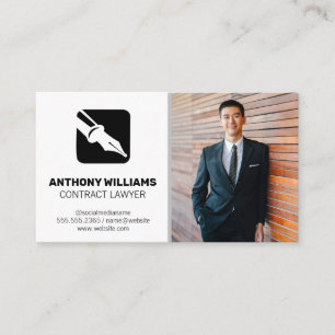 Pen Logo   Business Man Business Card