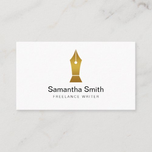 Pen Logo Freelance Writer and Calligraphy Writer Business Card