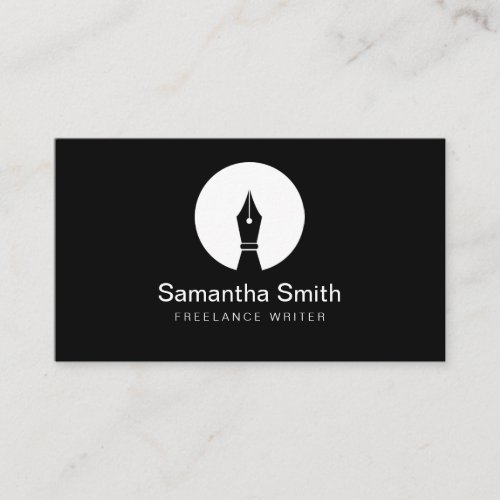 Pen Logo Freelance Writer and Calligraphy Writer Business Card