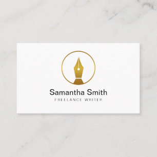 Pen Logo Freelance Writer and Calligraphy Writer Business Card