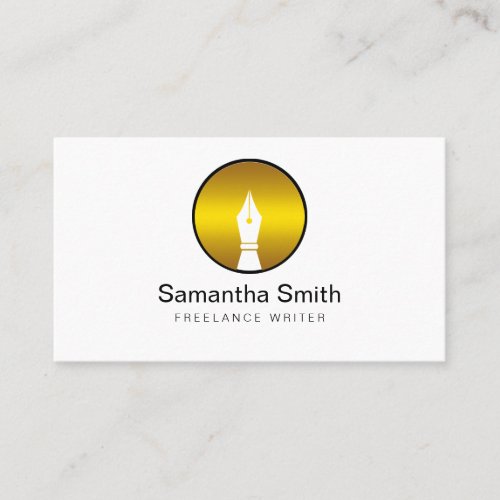 Pen Logo Freelance Writer and Calligraphy Writer Business Card