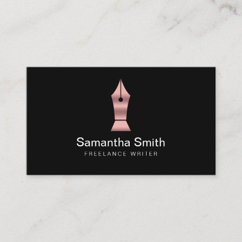 Pen Logo Freelance Writer and Calligraphy Writer Business Card