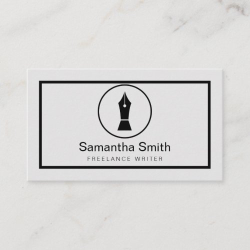 Pen Logo Freelance Writer and Calligraphy Writer Business Card