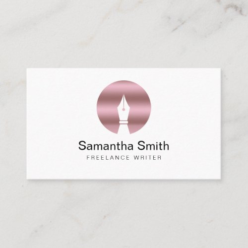 Pen Logo Freelance Writer and Calligraphy Writer Business Card