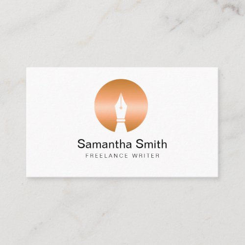 Pen Logo Freelance Writer and Calligraphy Writer Business Card