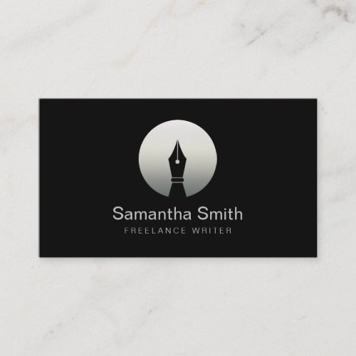 Pen Logo Freelance Writer and Calligraphy Writer Business Card