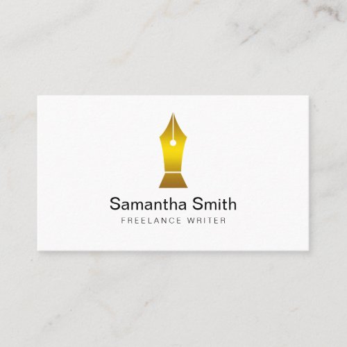 Pen Logo Freelance Writer and Calligraphy Writer Business Card