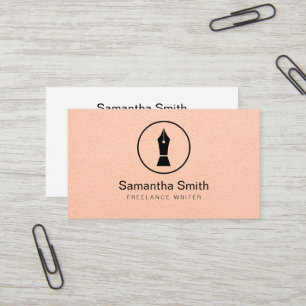 Pen Logo Freelance Writer and Calligraphy Writer Business Card