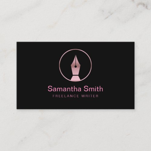 Pen Logo Freelance Writer and Calligraphy Writer Business Card