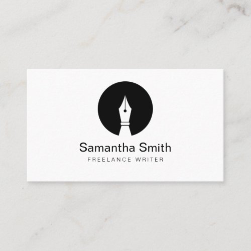 Pen Logo Freelance Writer and Calligraphy Writer Business Card