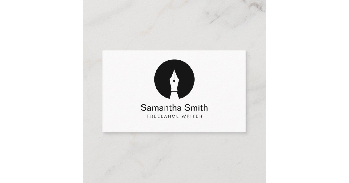 Pen Logo Freelance Writer And Calligraphy Writer Business Card Zazzle Com Pen Logo Freelance Writer And Calligraphy Writer Business Card Zazzle Com