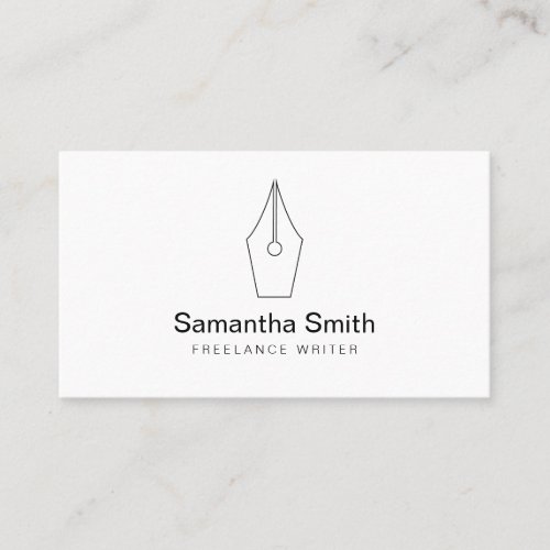 Pen Logo Freelance Writer and Calligraphy Writer Business Card