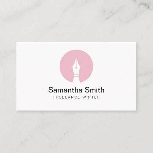 Pen Logo Freelance Writer and Calligraphy Writer Business Card