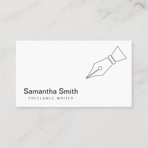 Pen Logo Freelance Writer and Calligraphy Writer Business Card