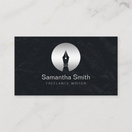 Pen Logo Freelance Writer and Calligraphy Writer Business Card