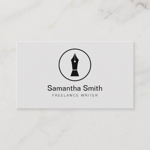 Pen Logo Freelance Writer and Calligraphy Writer Business Card