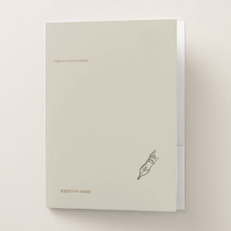 Pen Nib-Forgotten Archive- Minimalist Pocket Folder