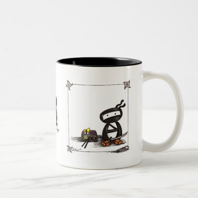 Pen Ninja Two-Tone Coffee Mug (Right)
