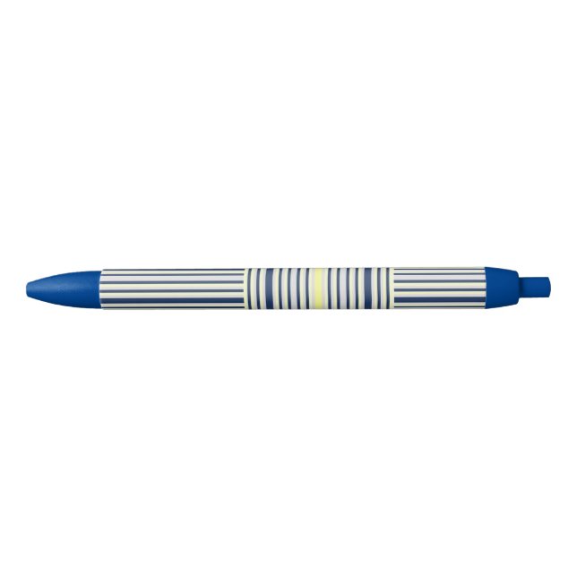 Pen Office and School Pen  Blue Yellow Stripe (Front)
