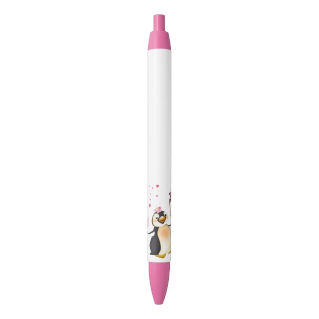Pen Office and School Pen Penguin Valentine's Day (Front Vertical)