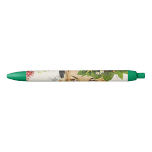 Pen Office and School Pen Vintage Woman Floral