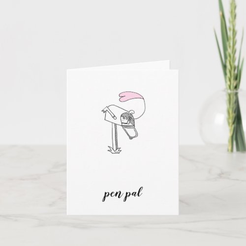 Pen Pal  happy mail greeting card  heart letter