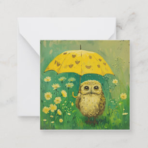 Pen Pal Pals: Send Raindrops & Smiles with Owl Note Card