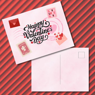 Pen Pal Valentine's Day Postcard