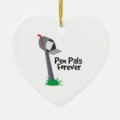 Pen Pals Forever Ceramic Ornament