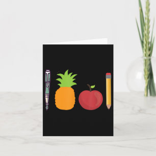 Pen Pineapple Apple Pen Funny Card