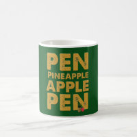 Pen Pineapple Apple Pen Holder - Funny PPAP Mug