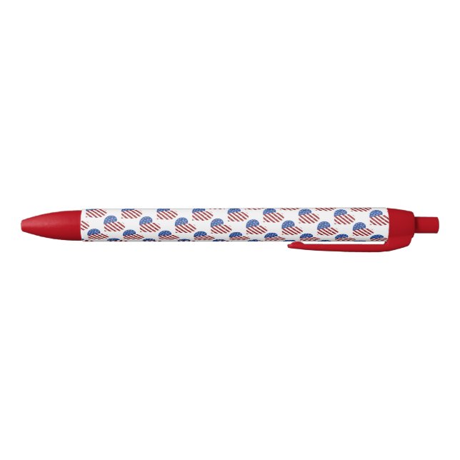 Pen/Red, White and Blue Hearts Pen (Bottom)