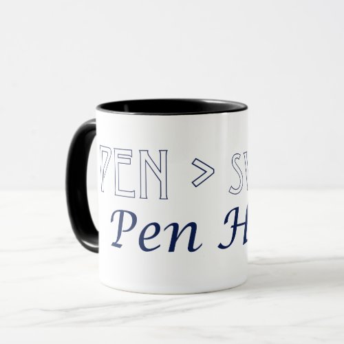 Pen  Sword Pen Hero Mug