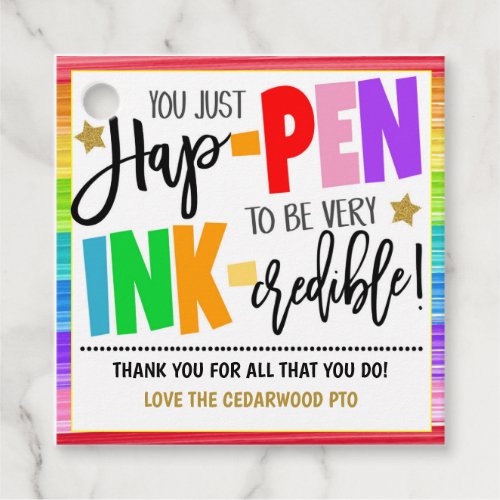 Pen Thank You Gift Tags