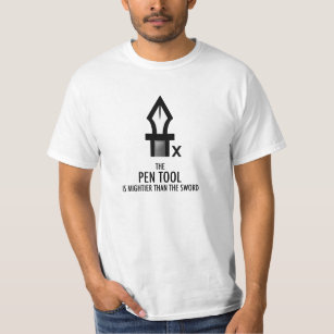 Pen Tool is Mightier Than the Sword (White) T-Shirt